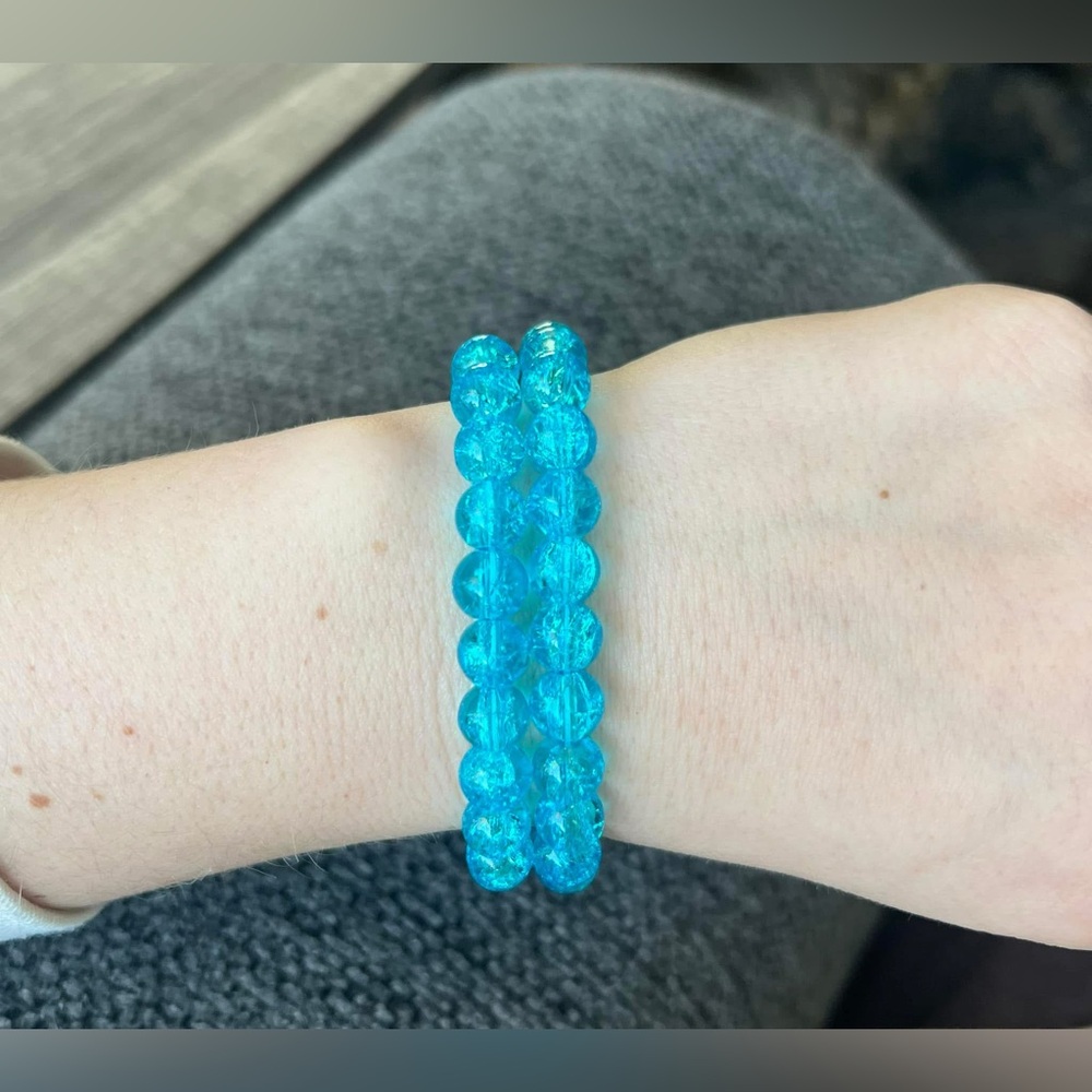 Blue Beaded Bracelet